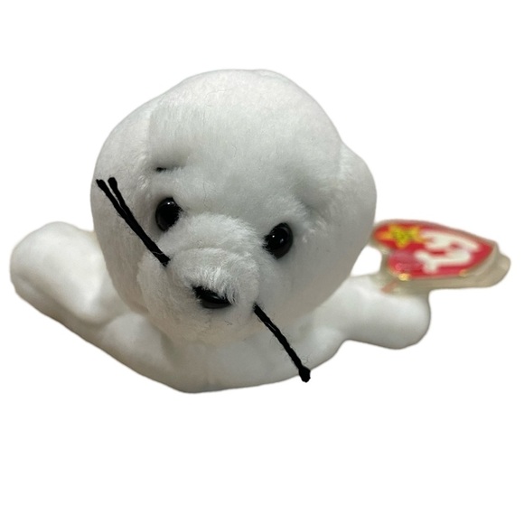 SEAMORE THE SEAL 1996 White Plush Seal Toy! Rare Retired - Picture 1 of 8